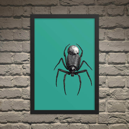Black Spider of Death Neo Goth Framed Poster - Pale Blood Store