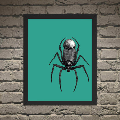 Black Spider of Death Neo Goth Framed Poster - Pale Blood Store