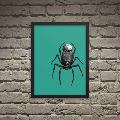 Black Spider of Death Neo Goth Framed Poster - Pale Blood Store