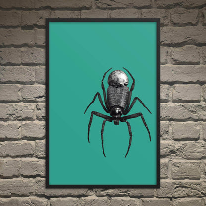 Black Spider of Death Neo Goth Framed Poster - Pale Blood Store