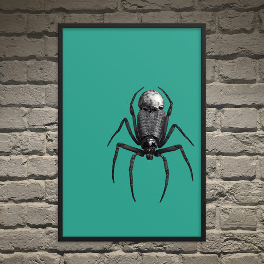 Black Spider of Death Neo Goth Framed Poster - Pale Blood Store