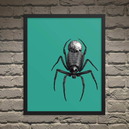 Black Spider of Death Neo Goth Framed Poster - Pale Blood Store