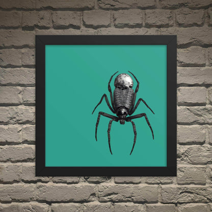 Black Spider of Death Neo Goth Framed Poster - Pale Blood Store