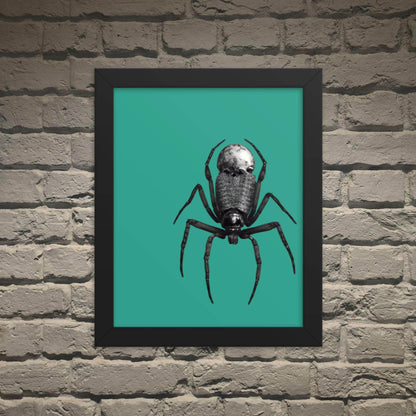 Black Spider of Death Neo Goth Framed Poster - Pale Blood Store