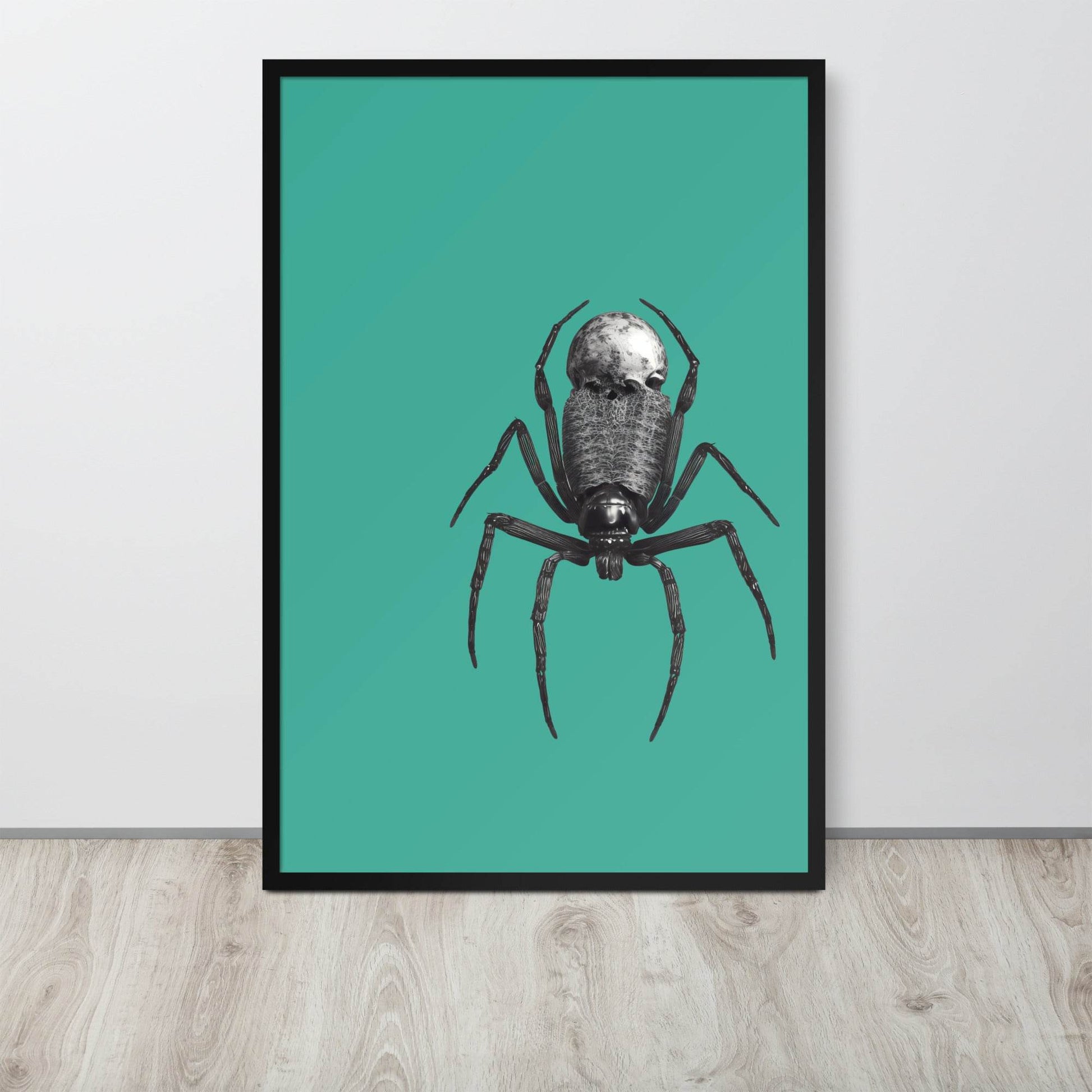 Black Spider of Death Neo Goth Framed Poster - Pale Blood Store