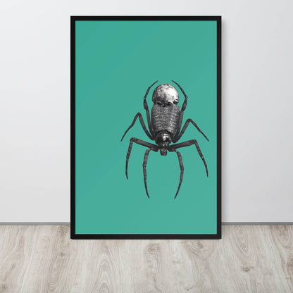 Black Spider of Death Neo Goth Framed Poster - Pale Blood Store