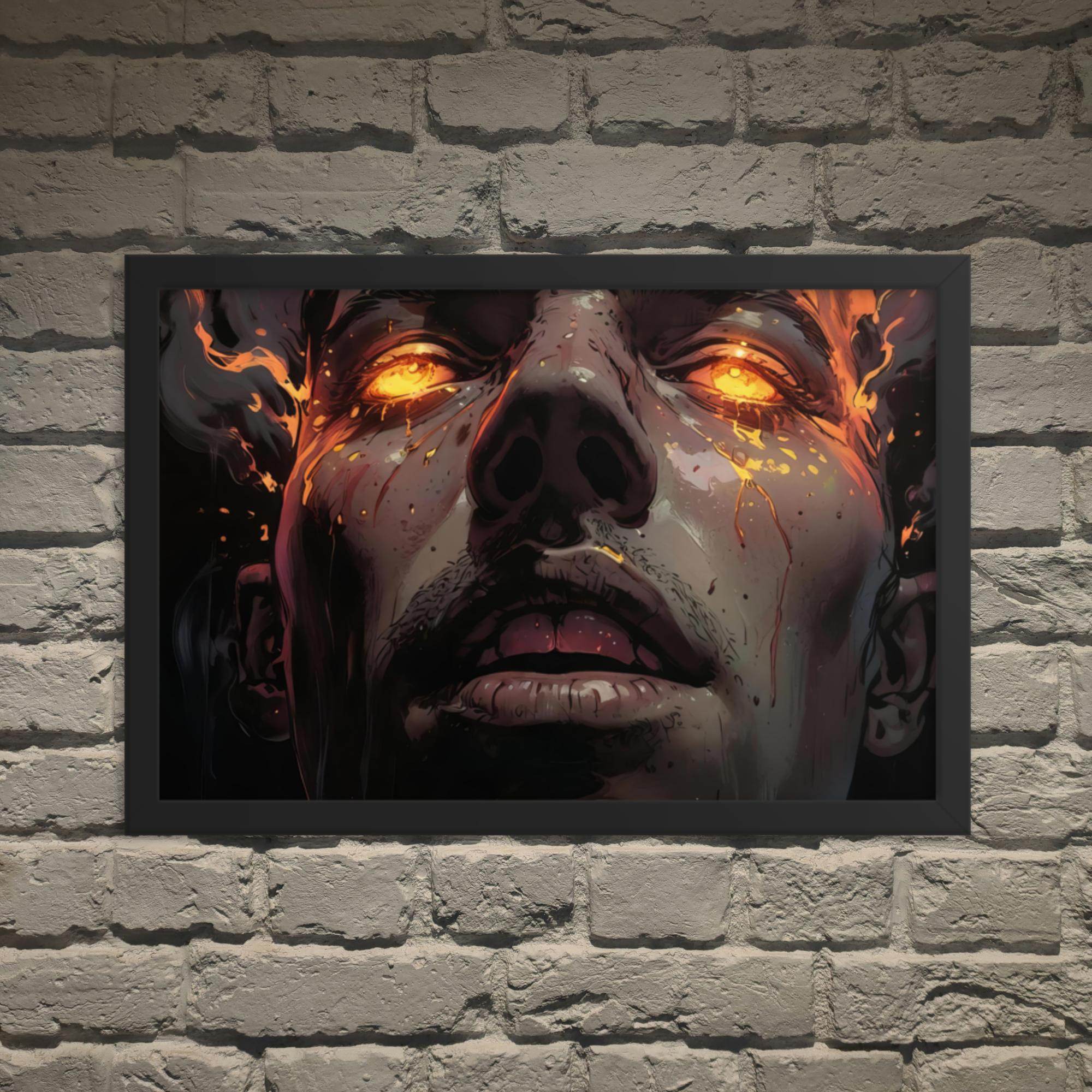 Blinding Rage Dark Anime Framed Poster - Pale Blood Store