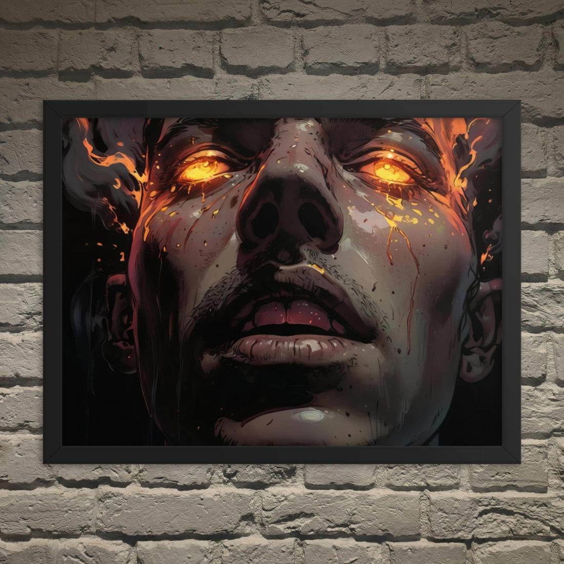 Blinding Rage Dark Anime Framed Poster - Pale Blood Store
