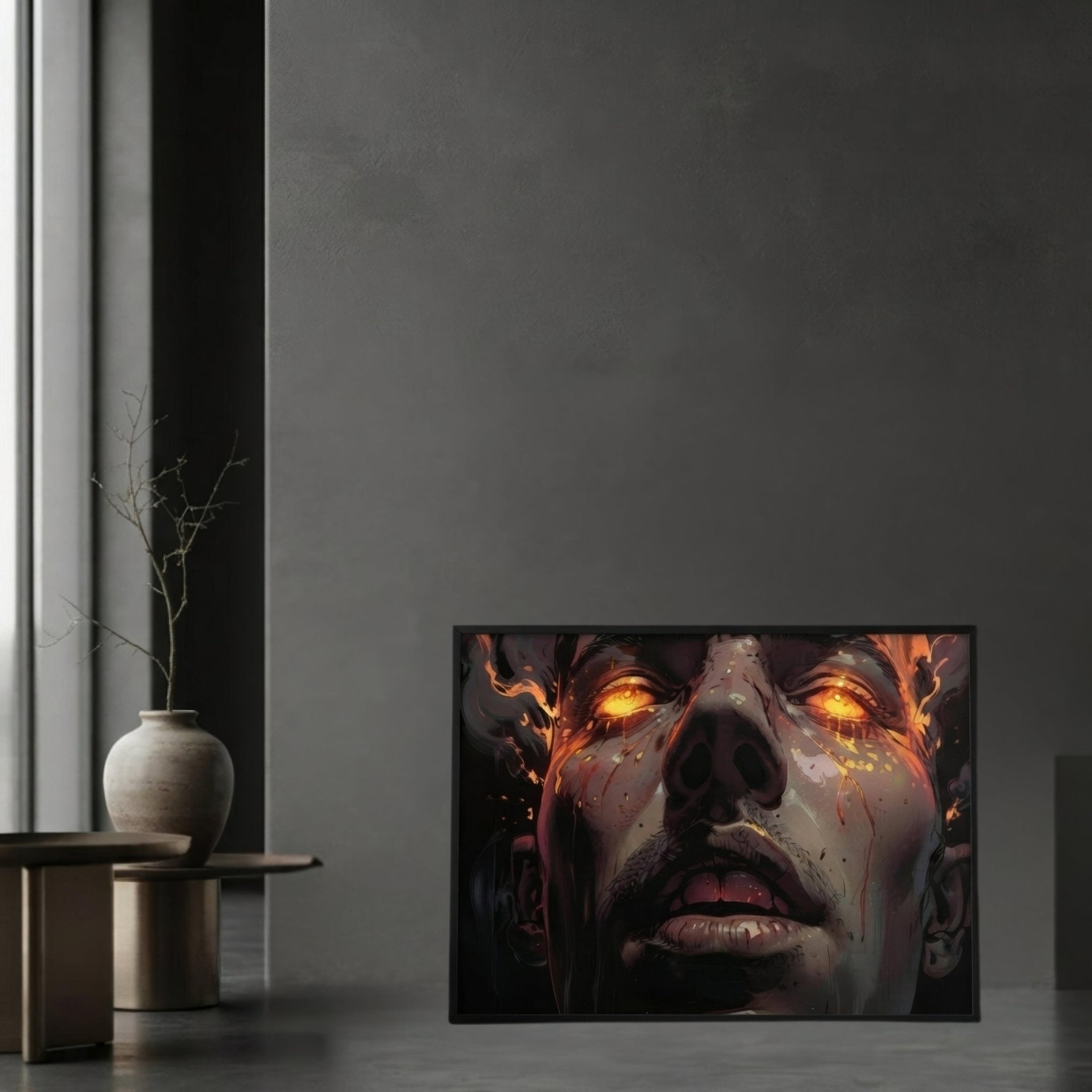Blinding Rage Dark Anime Framed Poster - Pale Blood Store