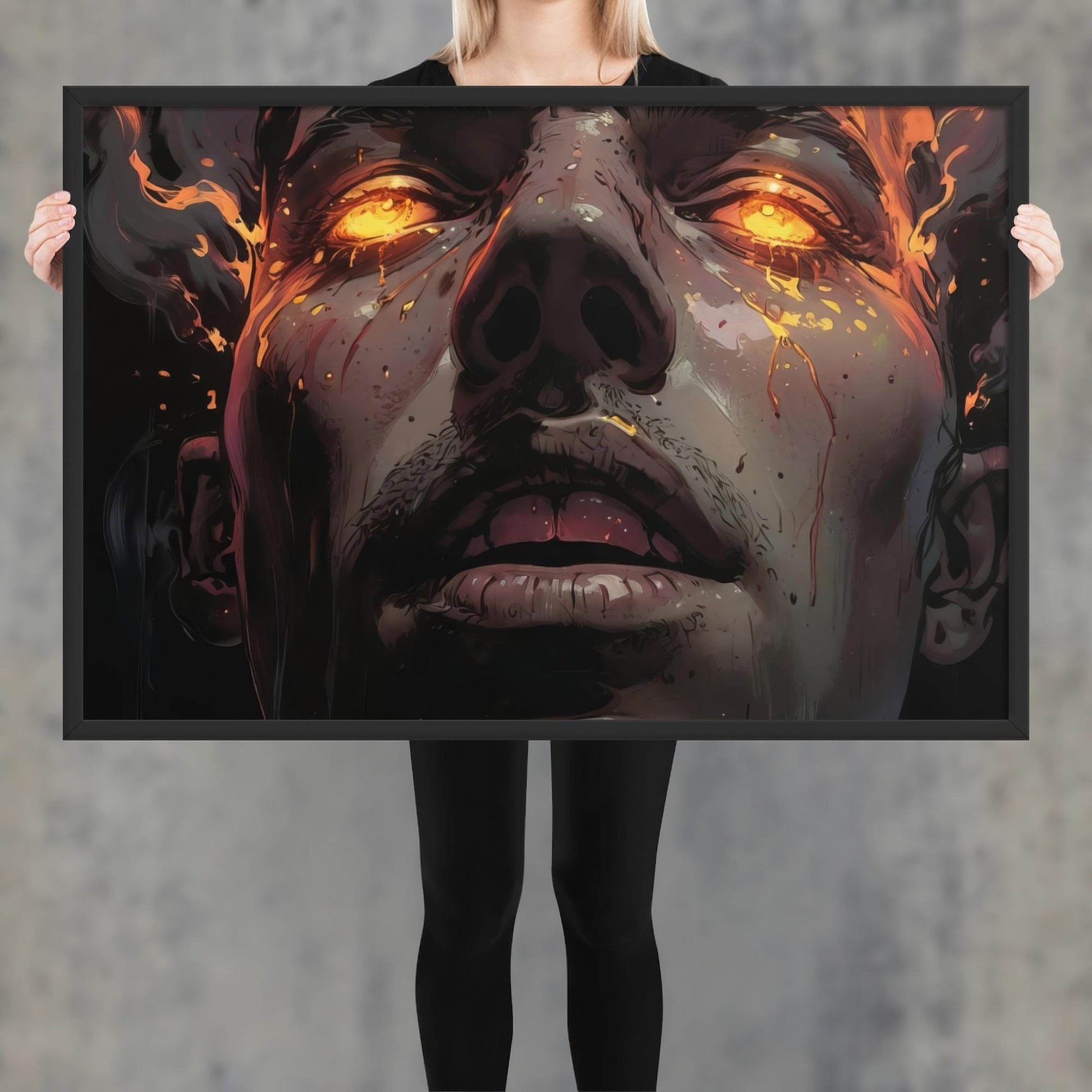 Blinding Rage Dark Anime Framed Poster - Pale Blood Store