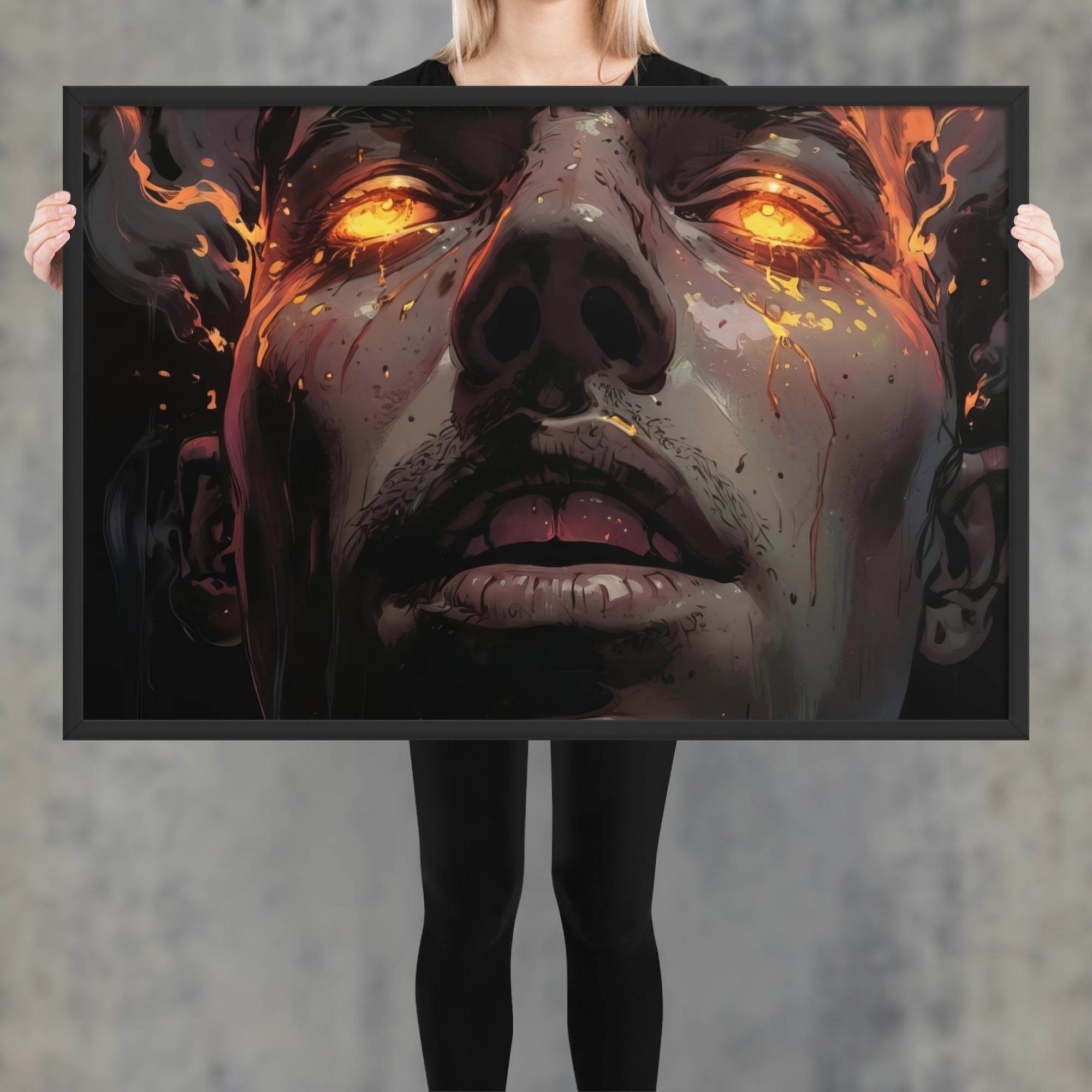 Blinding Rage Dark Anime Framed Poster - Pale Blood Store
