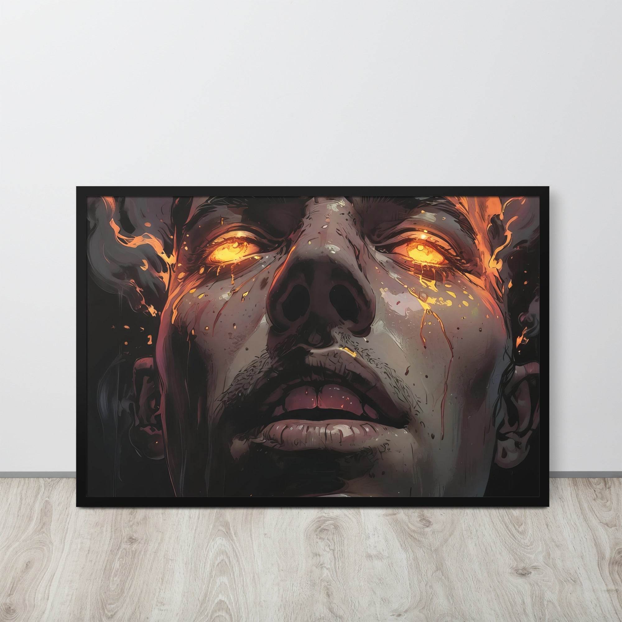 Blinding Rage Dark Anime Framed Poster - Pale Blood Store