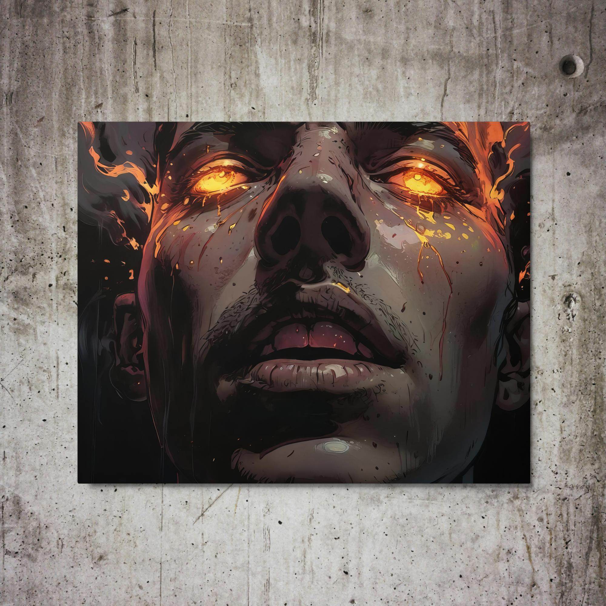 Blinding Rage Dark Anime Metal Prints - Pale Blood Store