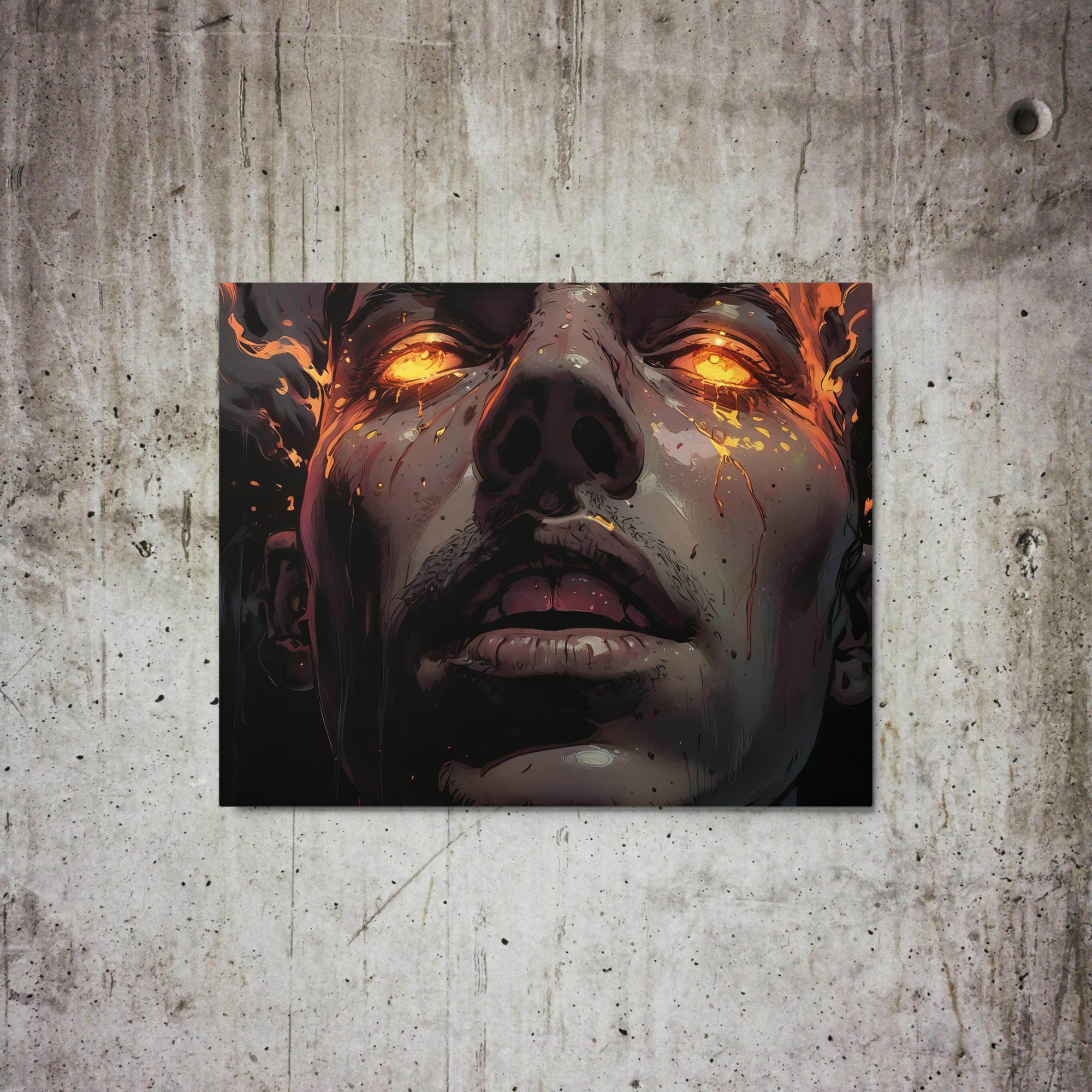 Blinding Rage Dark Anime Metal Prints - Pale Blood Store