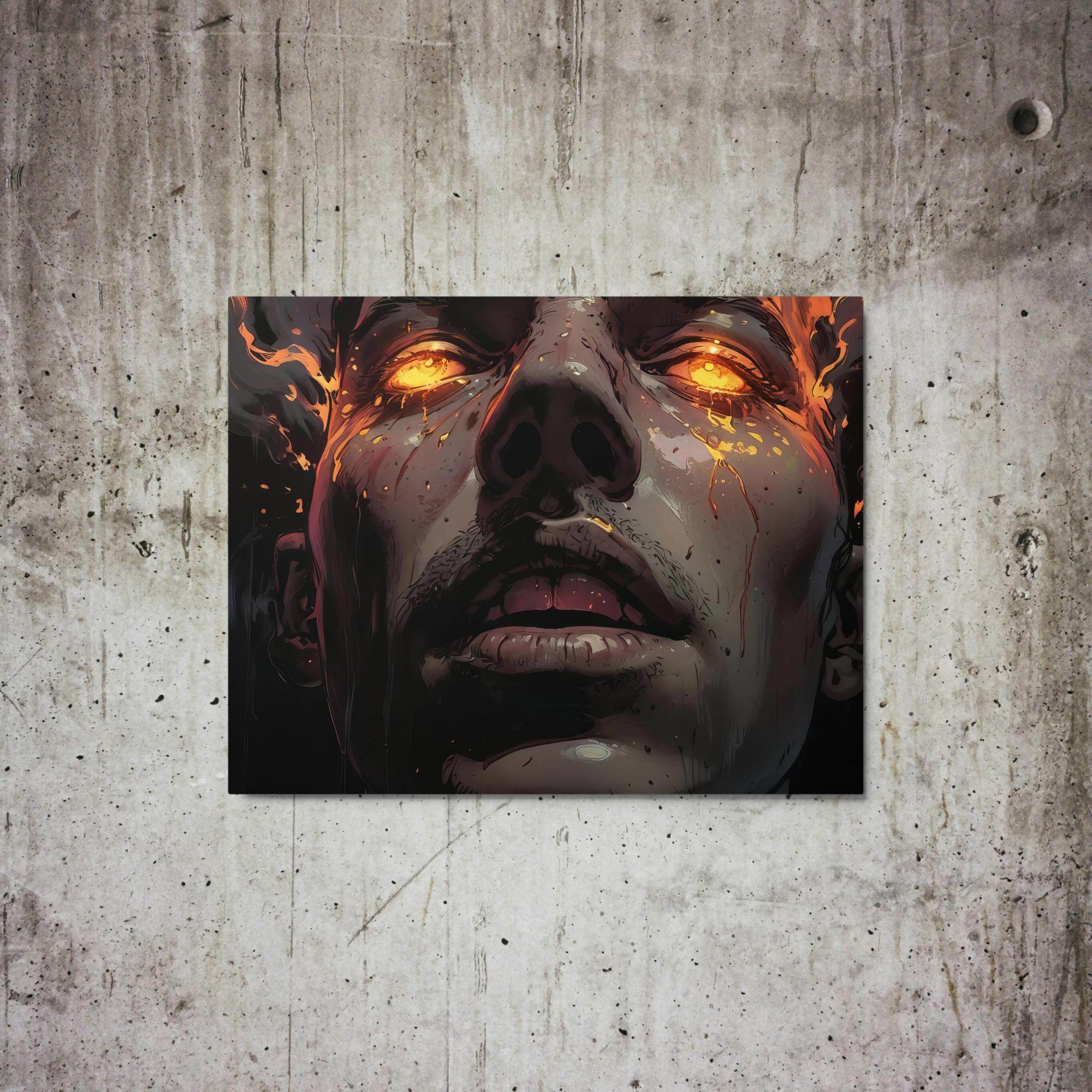 Blinding Rage Dark Anime Metal Prints - Pale Blood Store