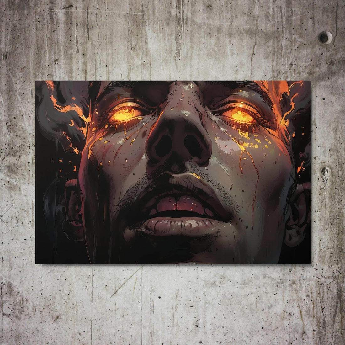 Blinding Rage Dark Anime Metal Prints - Pale Blood Store