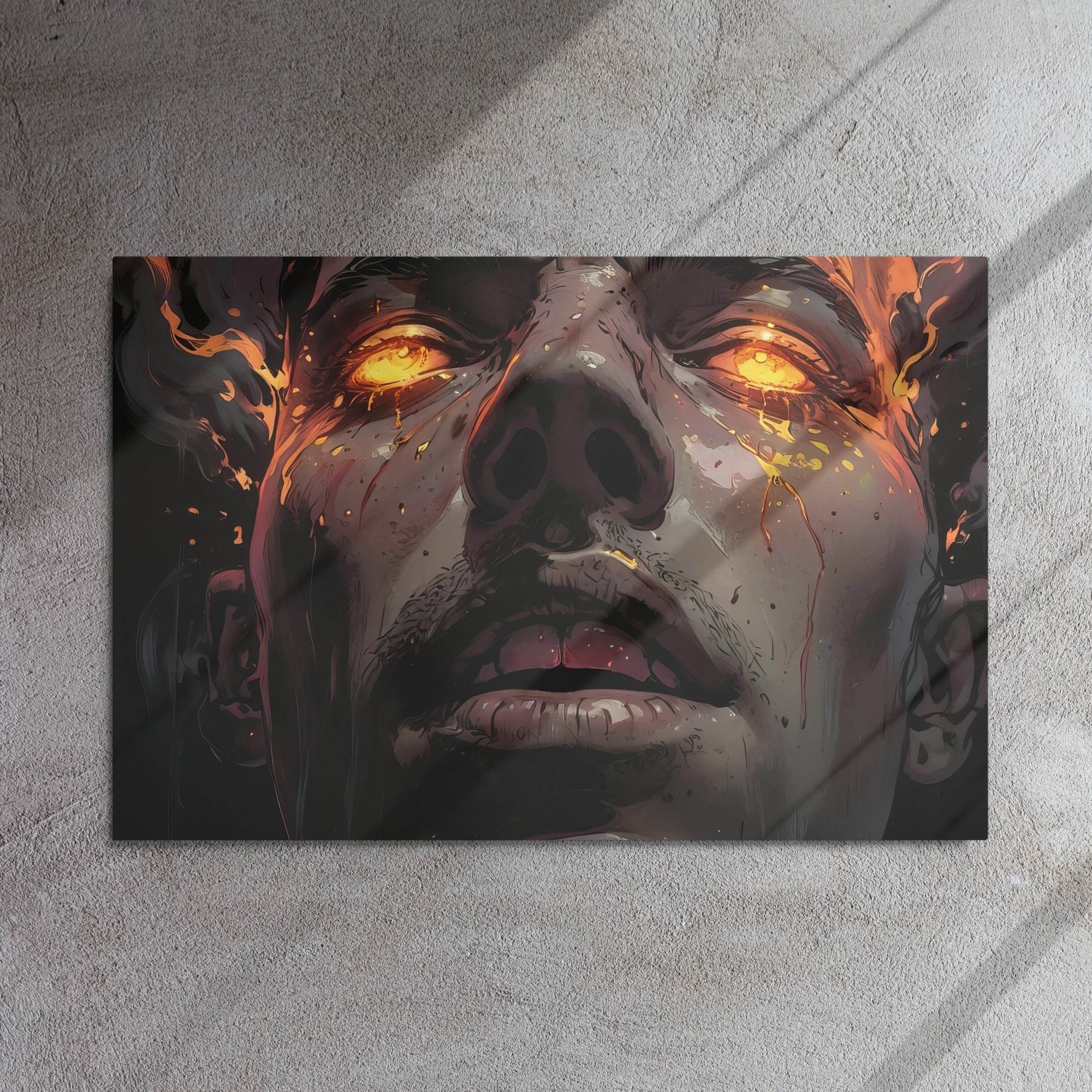 Blinding Rage Dark Anime Metal Prints - Pale Blood Store
