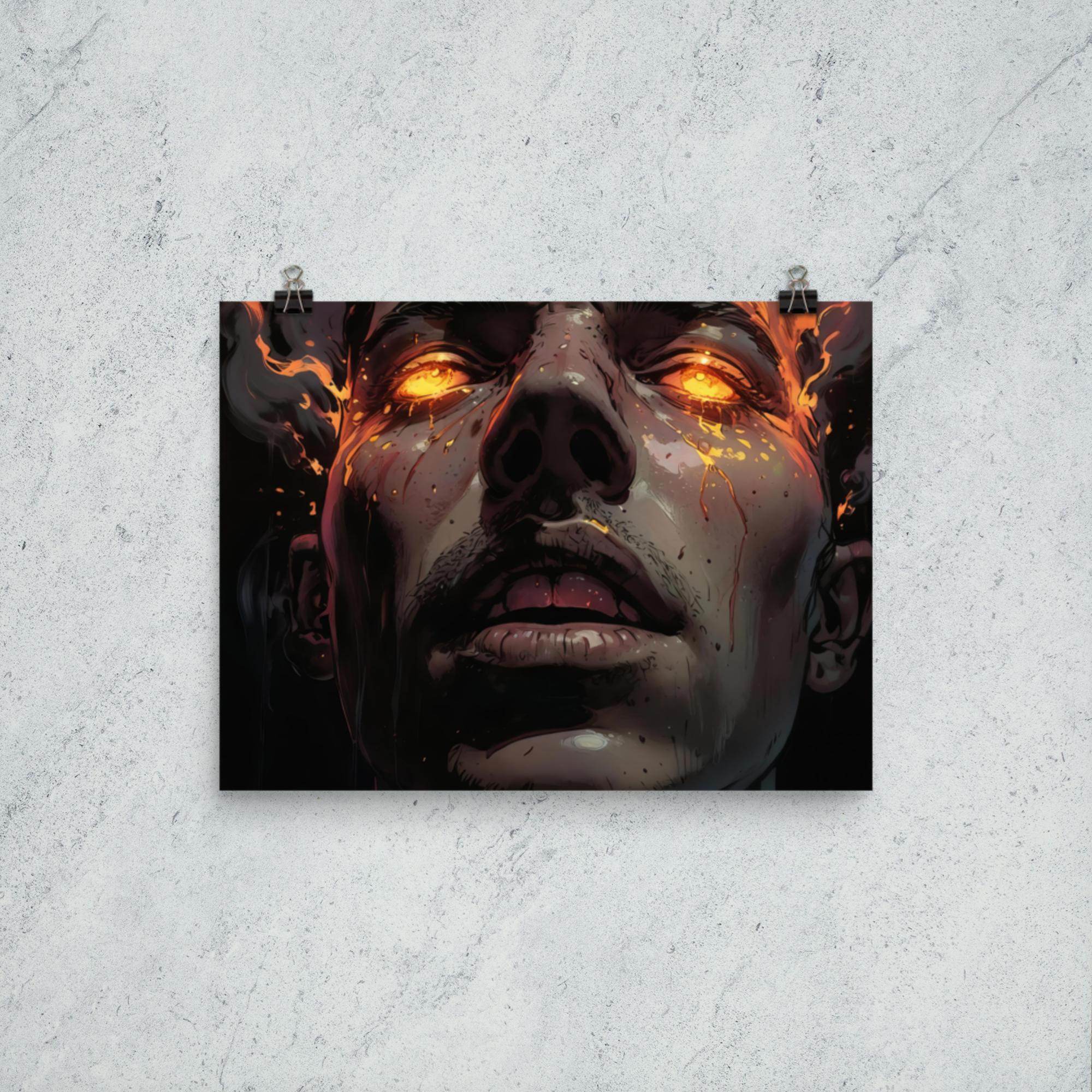 Blinding Rage Dark Anime Poster - Pale Blood Store