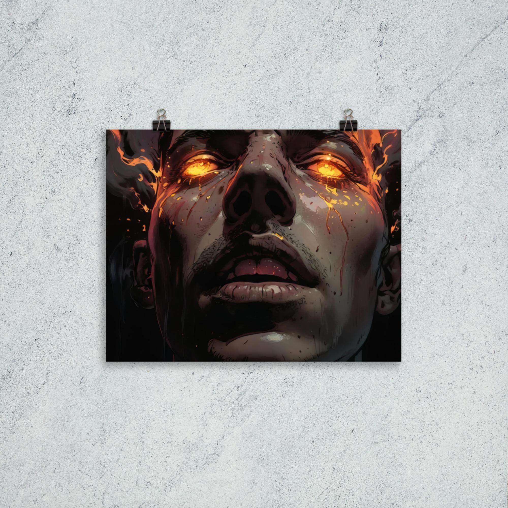 Blinding Rage Dark Anime Poster - Pale Blood Store