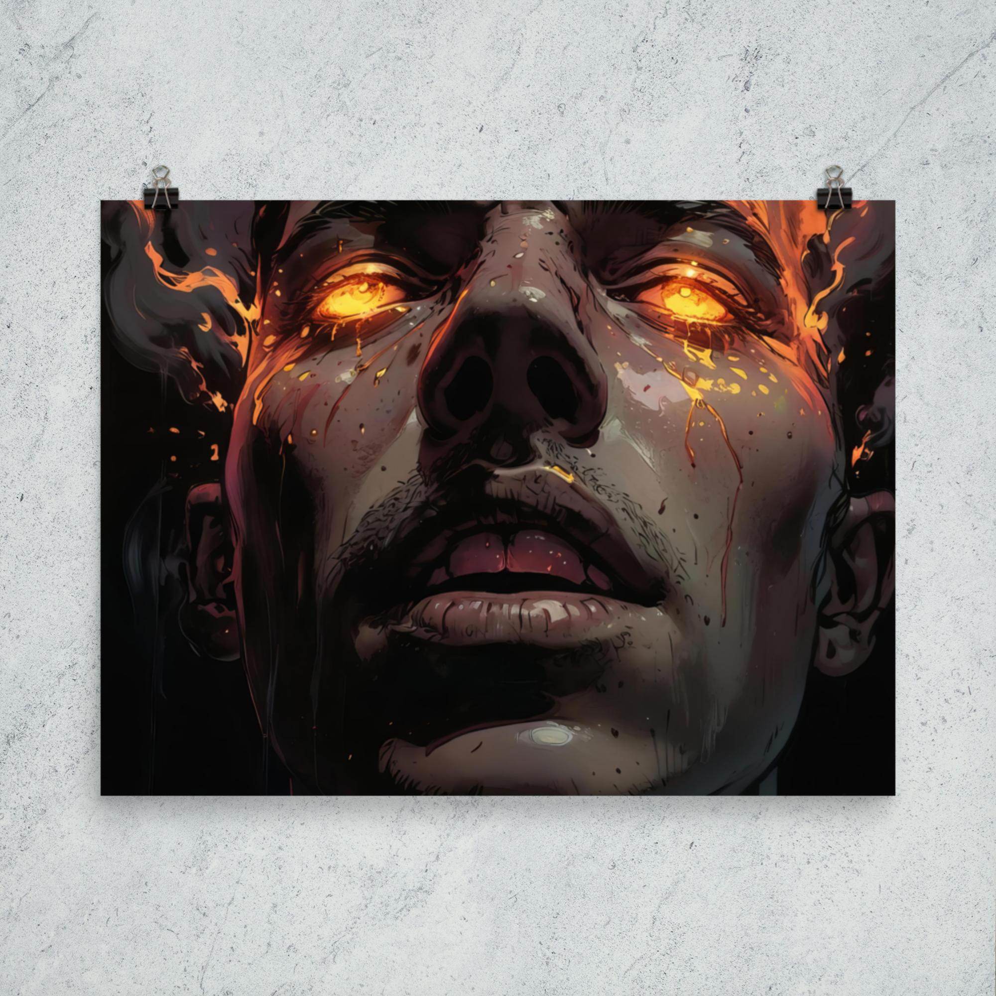 Blinding Rage Dark Anime Poster - Pale Blood Store