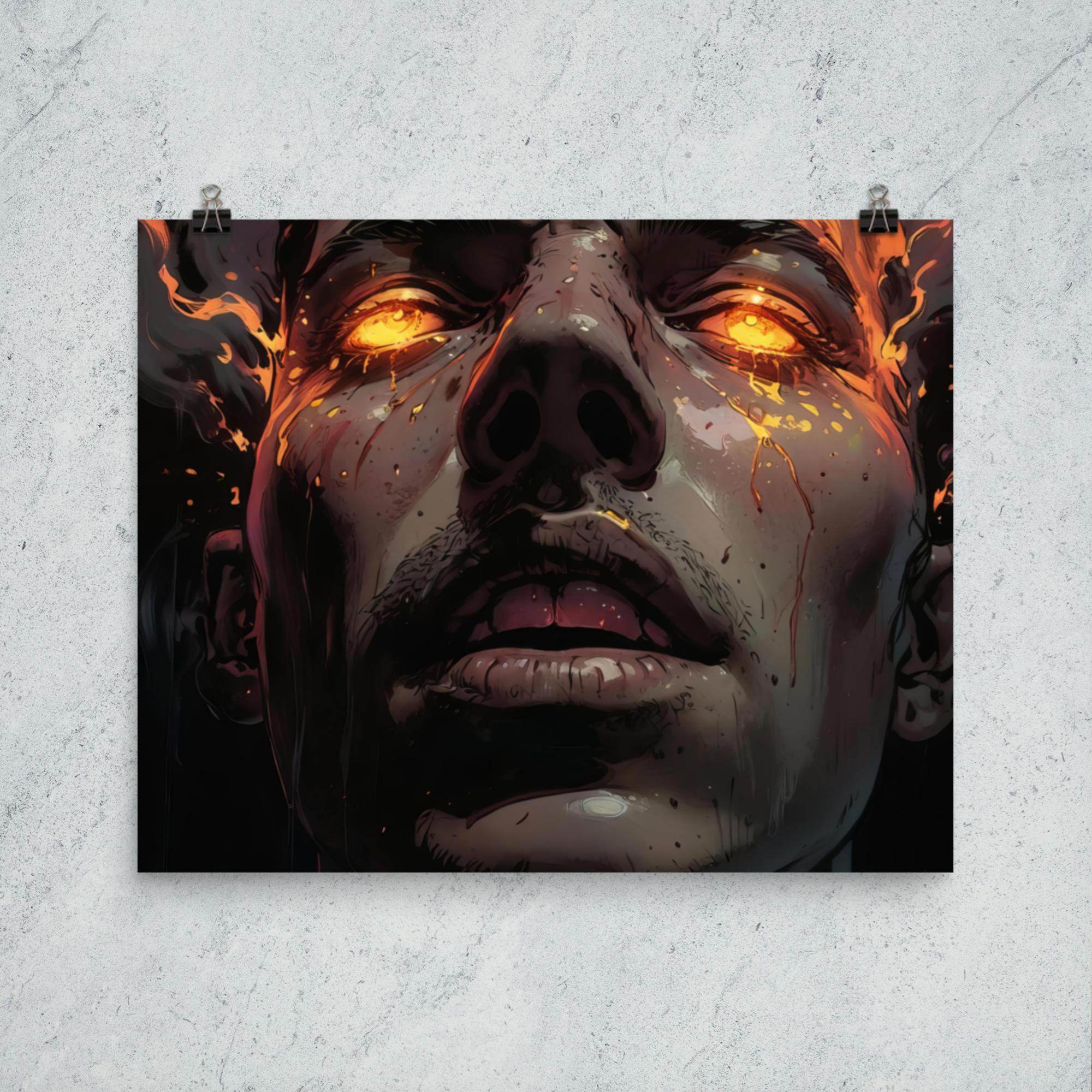 Blinding Rage Dark Anime Poster - Pale Blood Store