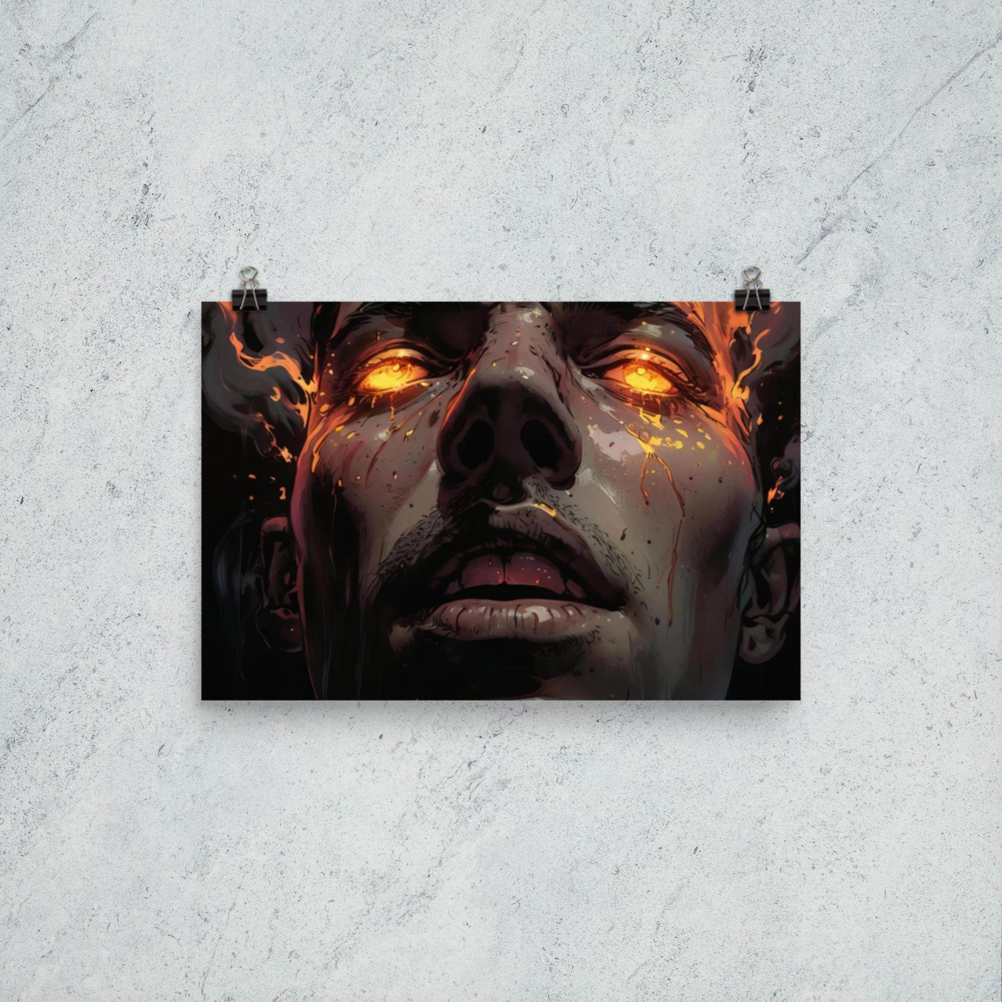 Blinding Rage Dark Anime Poster - Pale Blood Store