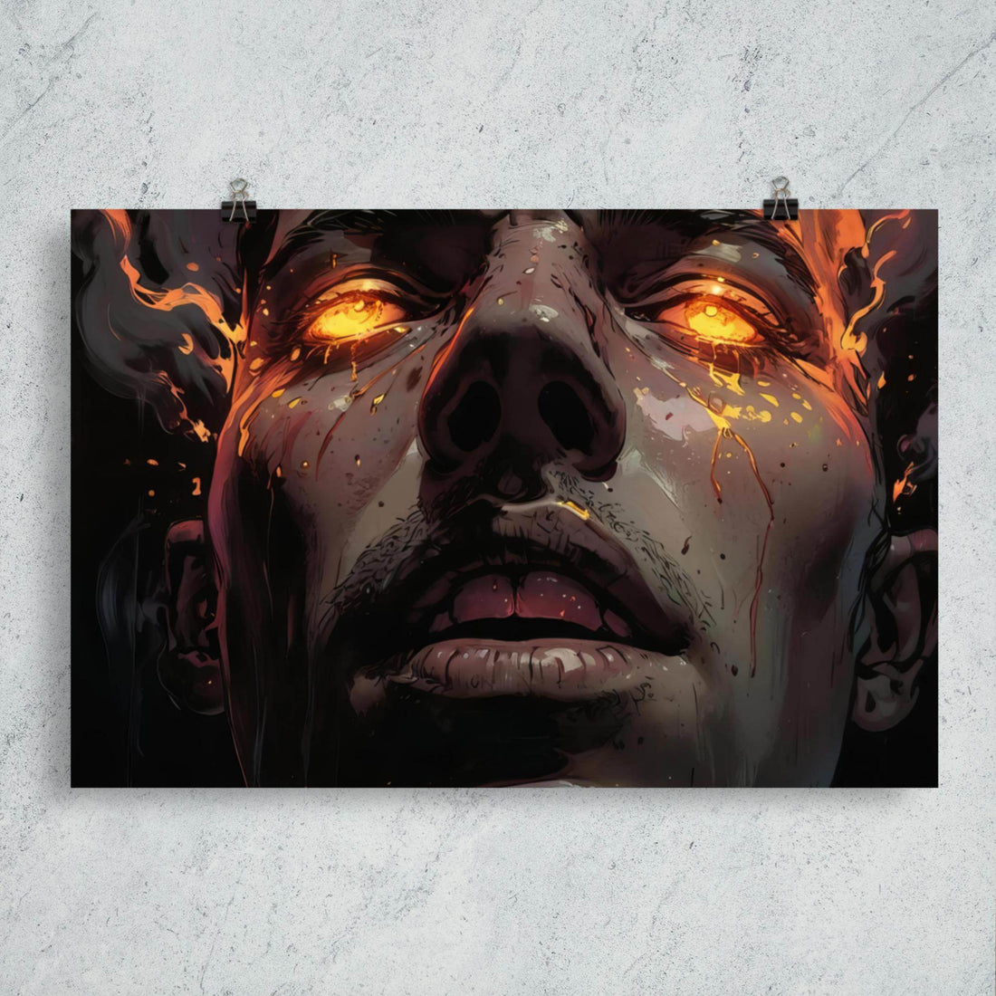 Blinding Rage Dark Anime Poster - Pale Blood Store