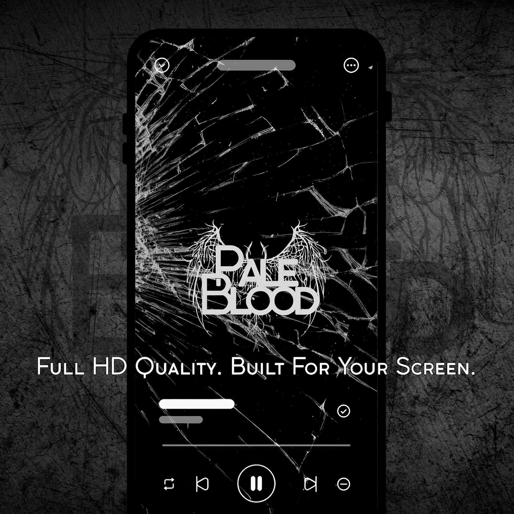 Broken Glass Logo Mobile Wallpaper - Pale Blood Store