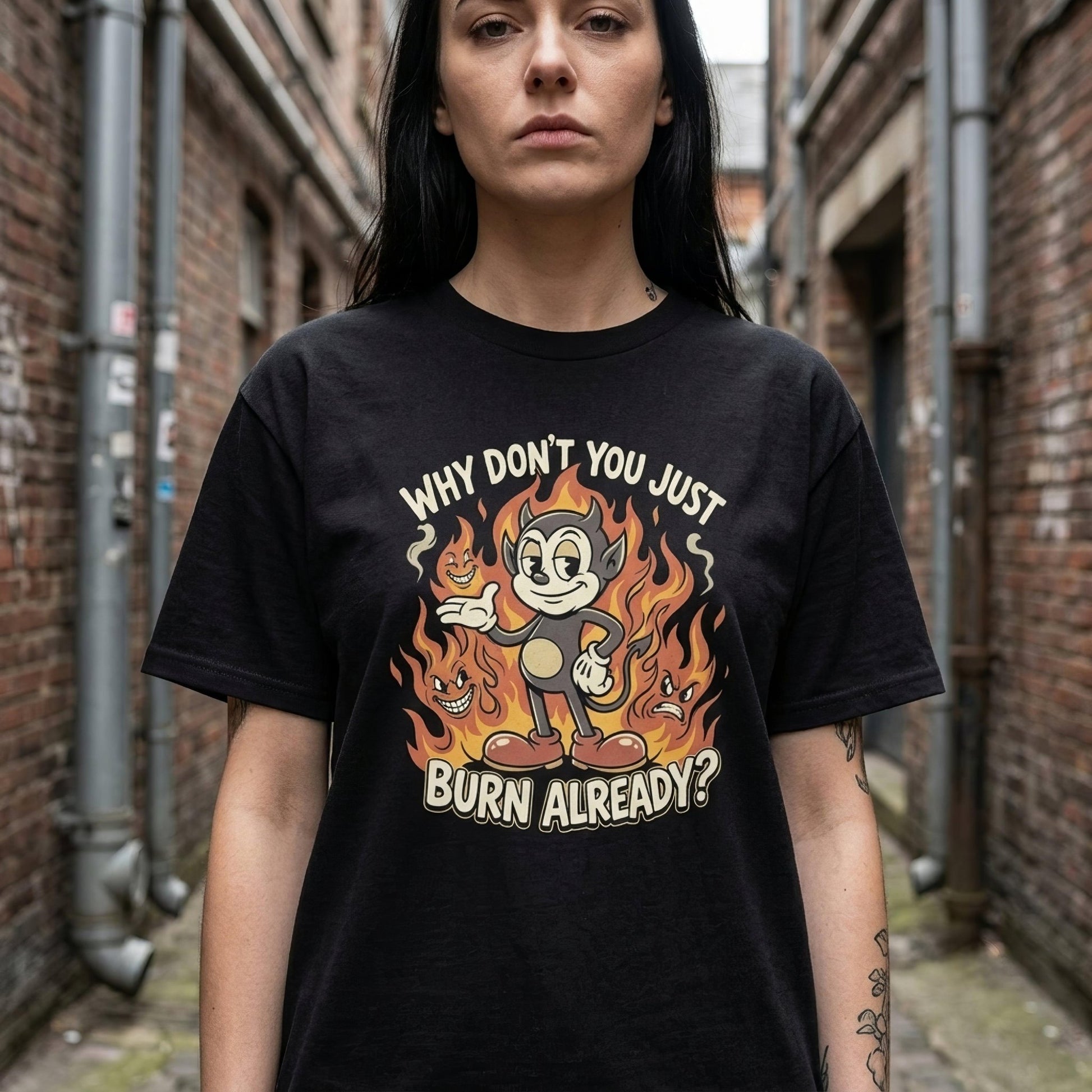 Burn Already Unisex T-Shirt - ["dark","dark humor","men","t-shirt","tee","tshirt","unisex","women"] | Pale Blood Store