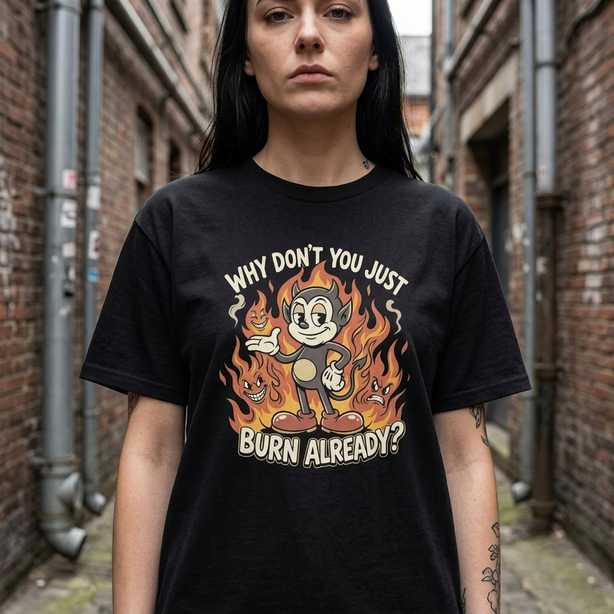 Burn Already Unisex T-Shirt - ["dark","dark humor","men","t-shirt","tee","tshirt","unisex","women"] | Pale Blood Store