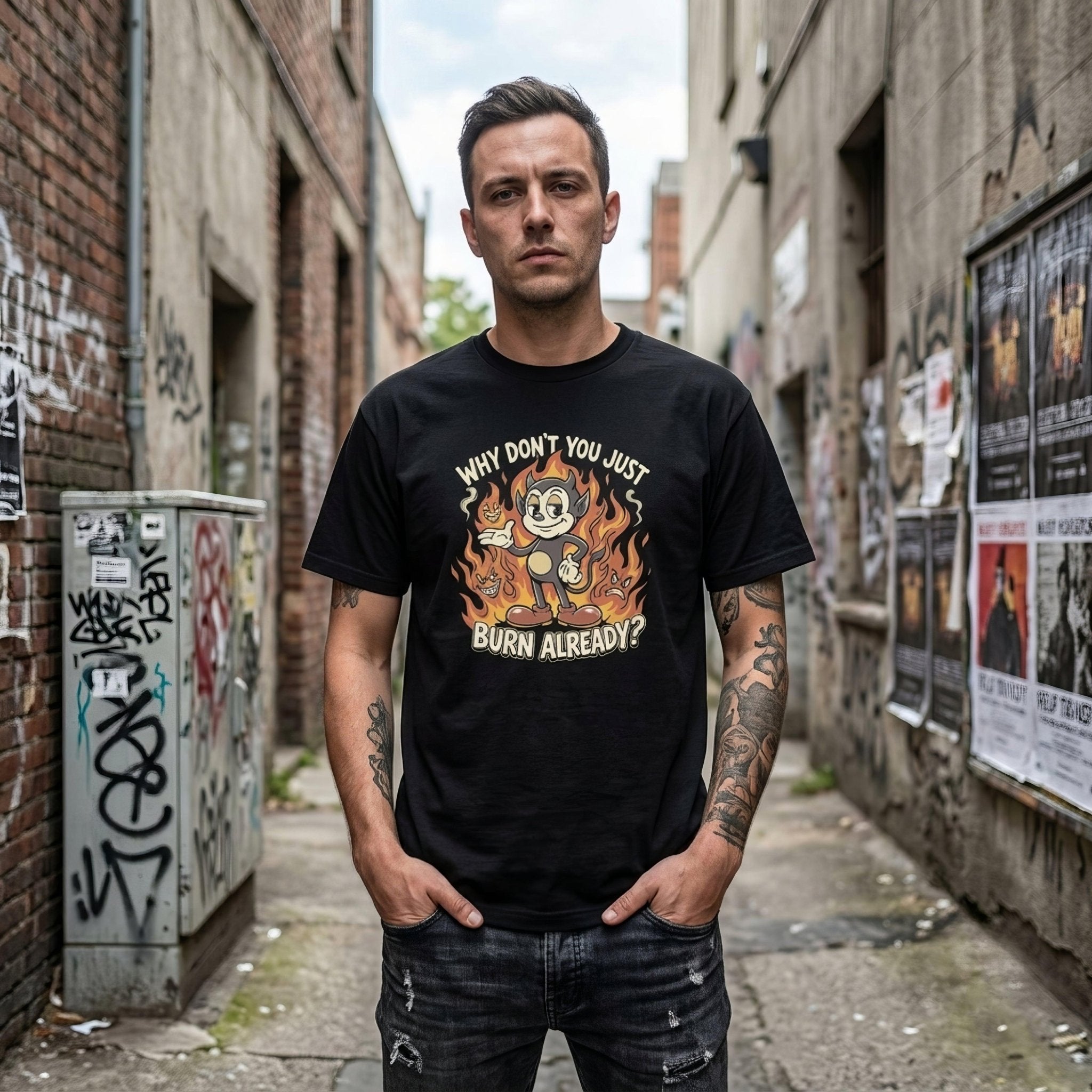 Burn Already Unisex T-Shirt - ["dark","dark humor","men","t-shirt","tee","tshirt","unisex","women"] | Pale Blood Store