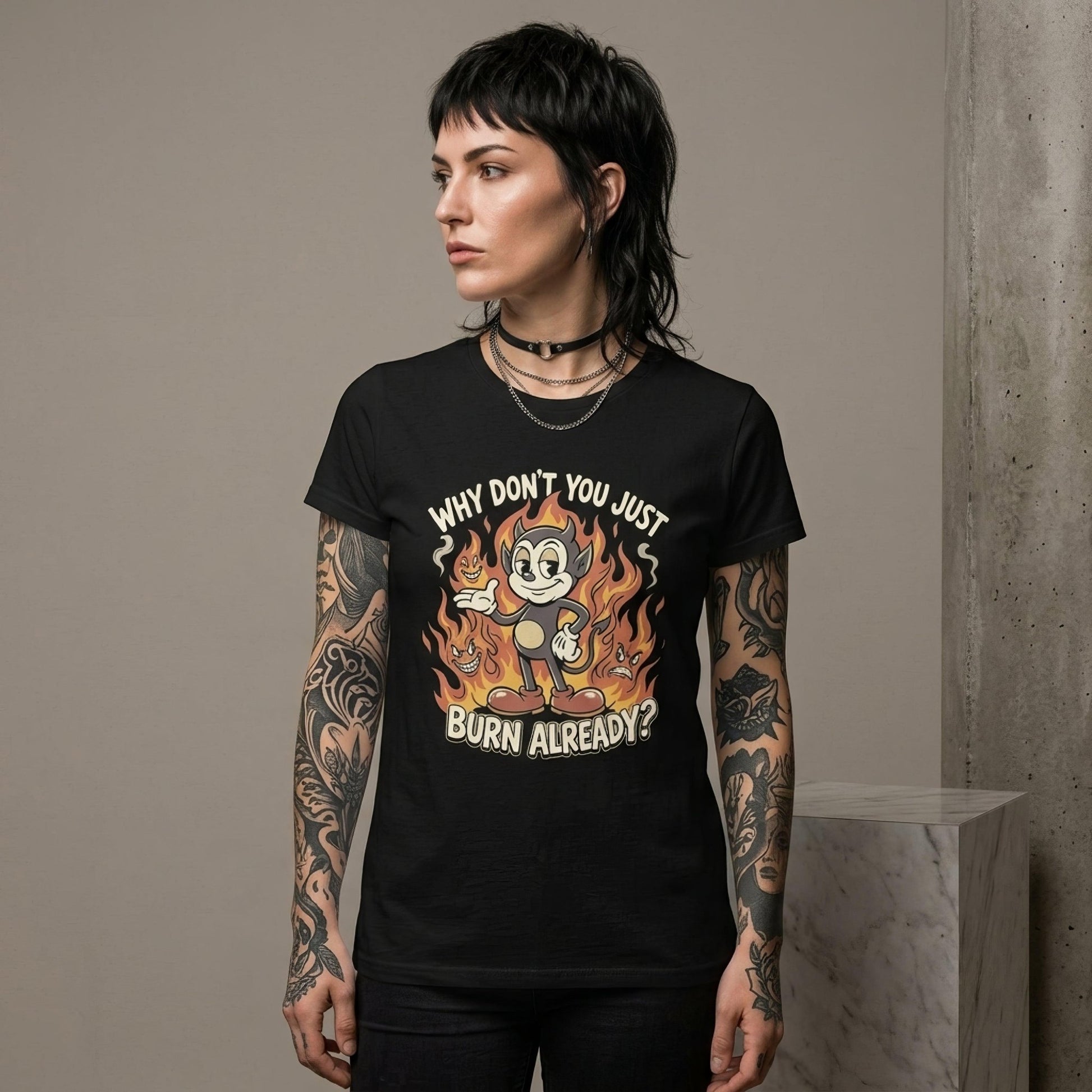 Burn Already Unisex T-Shirt - ["dark","dark humor","men","t-shirt","tee","tshirt","unisex","women"] | Pale Blood Store