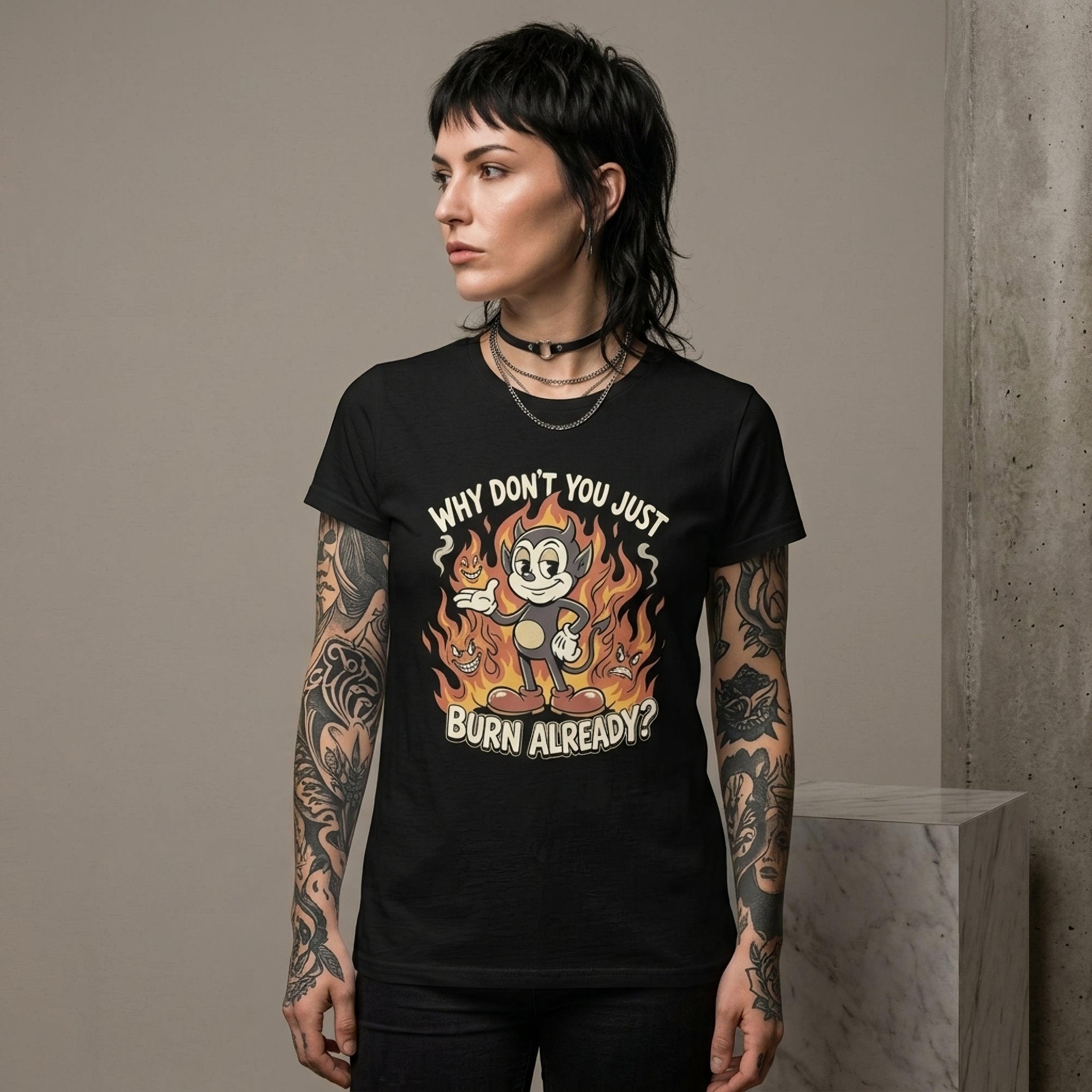 Burn Already Unisex T-Shirt - ["dark","dark humor","men","t-shirt","tee","tshirt","unisex","women"] | Pale Blood Store