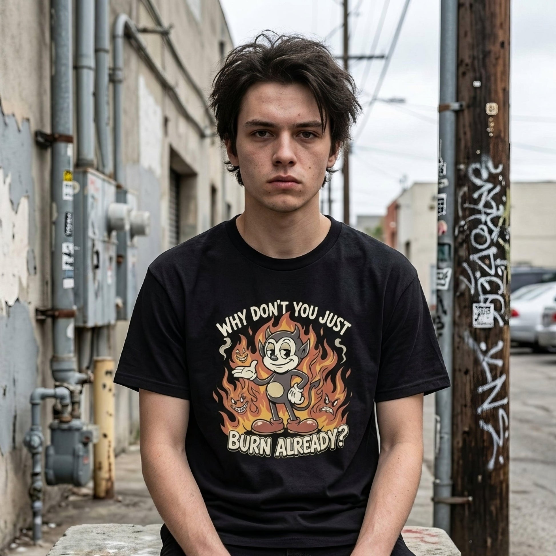 Burn Already Unisex T-Shirt - ["dark","dark humor","men","t-shirt","tee","tshirt","unisex","women"] | Pale Blood Store