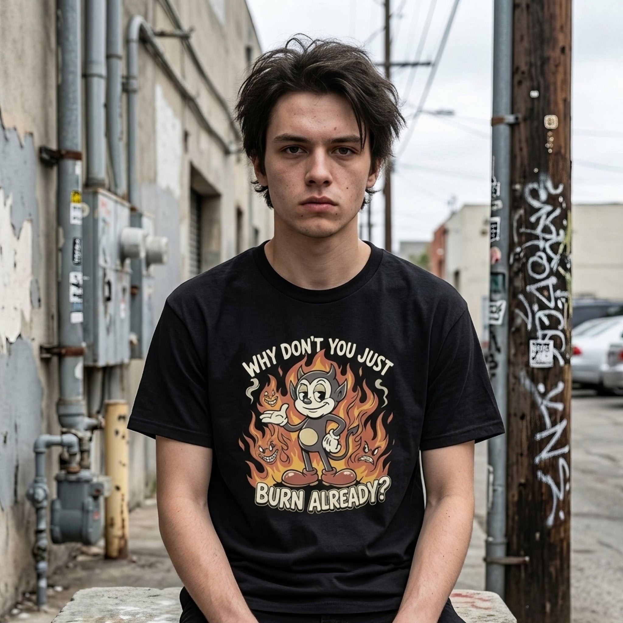 Burn Already Unisex T-Shirt - ["dark","dark humor","men","t-shirt","tee","tshirt","unisex","women"] | Pale Blood Store