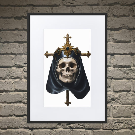 Church of Death Goth Aesthetic Matte Paper Framed Poster With Mat - Pale Blood Store