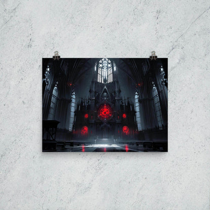 Church of Shadows Goth Aesthetic Poster - Pale Blood Store