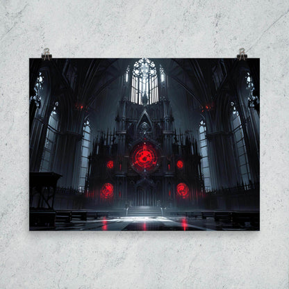 Church of Shadows Goth Aesthetic Poster - Pale Blood Store