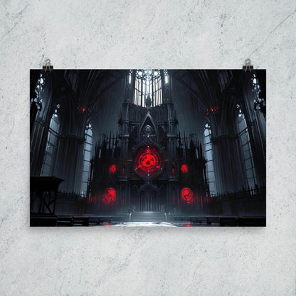 Church of Shadows Goth Aesthetic Poster - Pale Blood Store