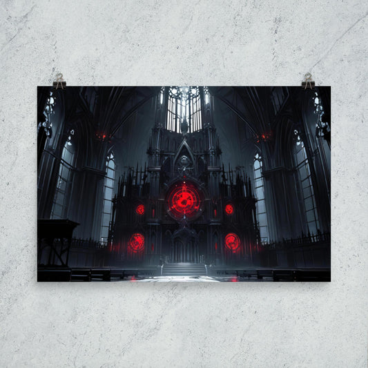 Church of Shadows Goth Aesthetic Poster - Pale Blood Store