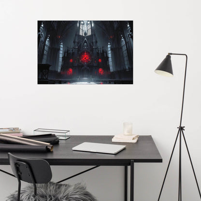 Church of Shadows Goth Aesthetic Poster - Pale Blood Store
