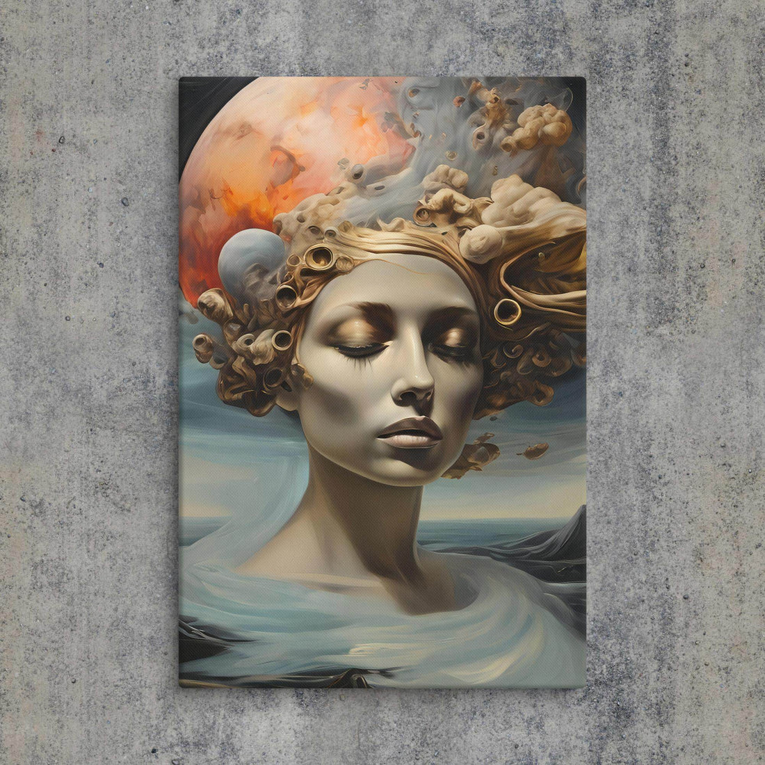 Cosmic Echoes Dark Aesthetic Canvas - Pale Blood Store