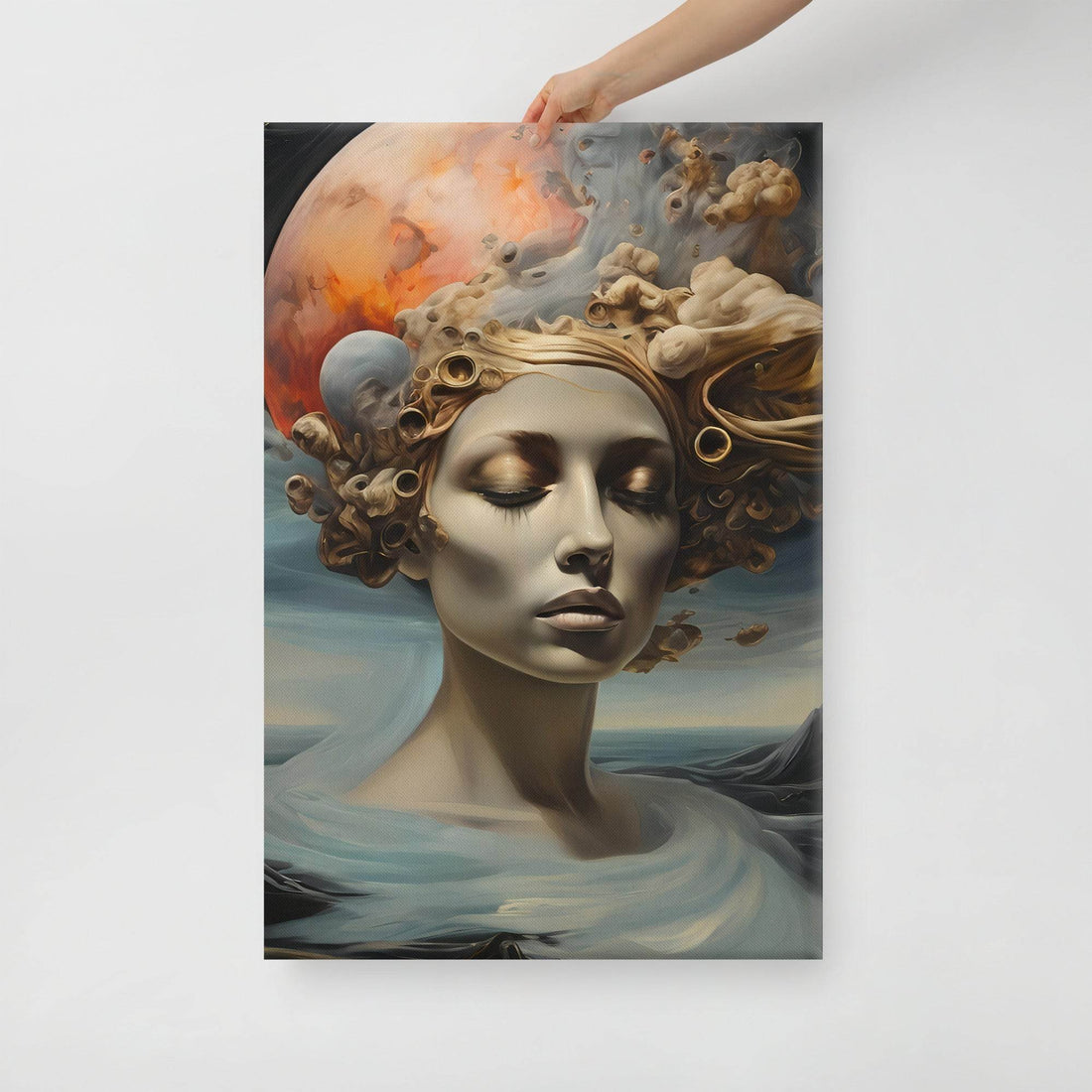 Cosmic Echoes Dark Aesthetic Canvas - Pale Blood Store