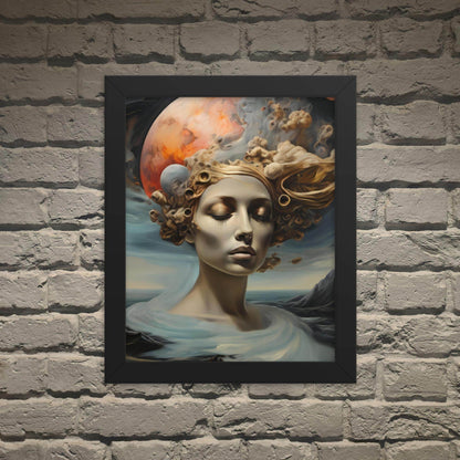Cosmic Echoes Dark Aesthetic Framed Poster - Pale Blood Store