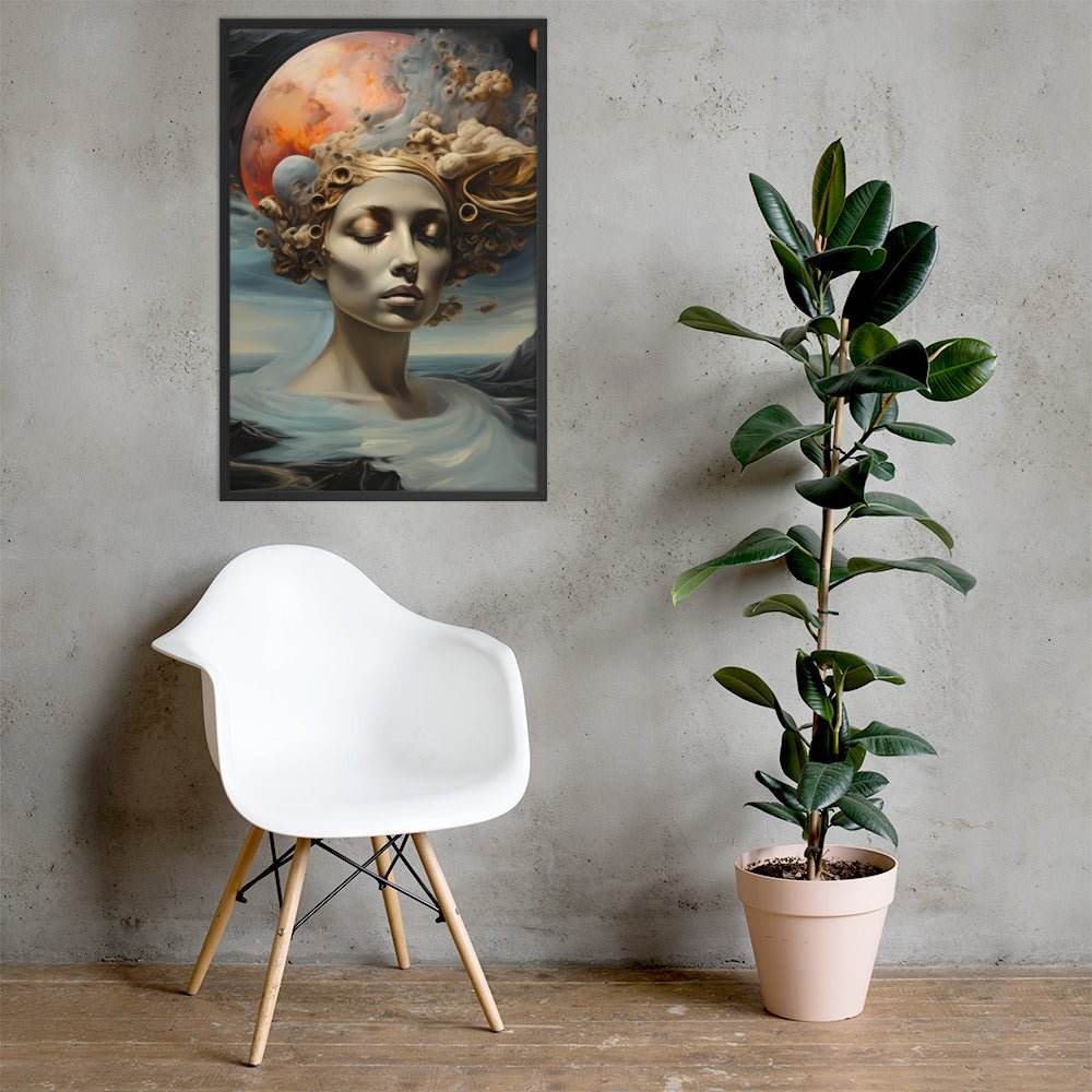 Cosmic Echoes Dark Aesthetic Framed Poster - Pale Blood Store