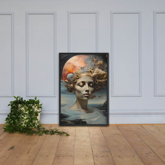 Cosmic Echoes Dark Aesthetic Framed Poster - Pale Blood Store
