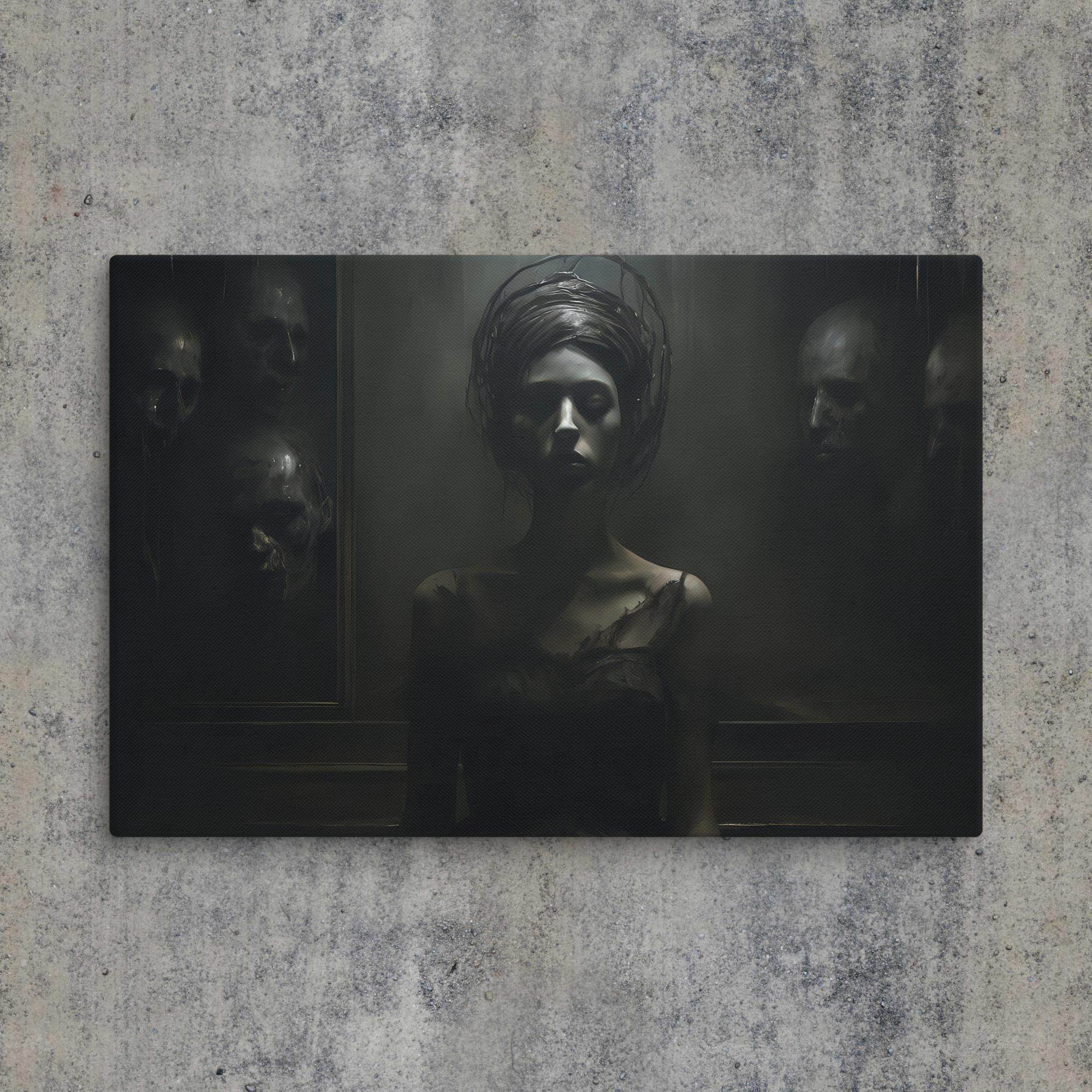 Dark Whispers Dark Aesthetic Canvas - Pale Blood Store