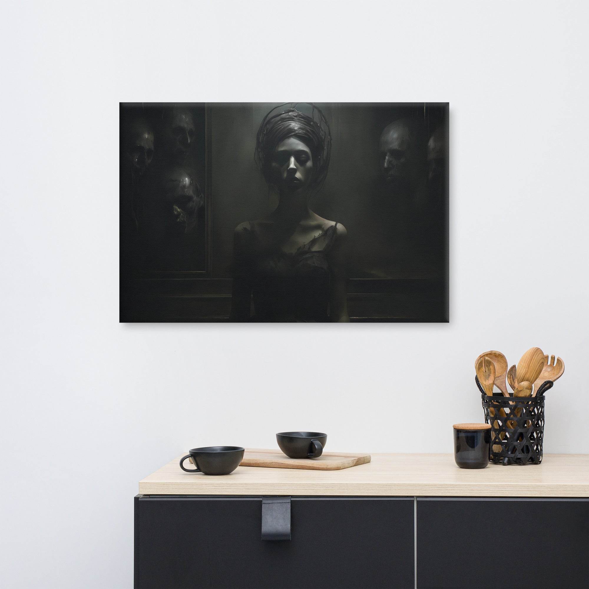 Dark Whispers Dark Aesthetic Canvas - Pale Blood Store