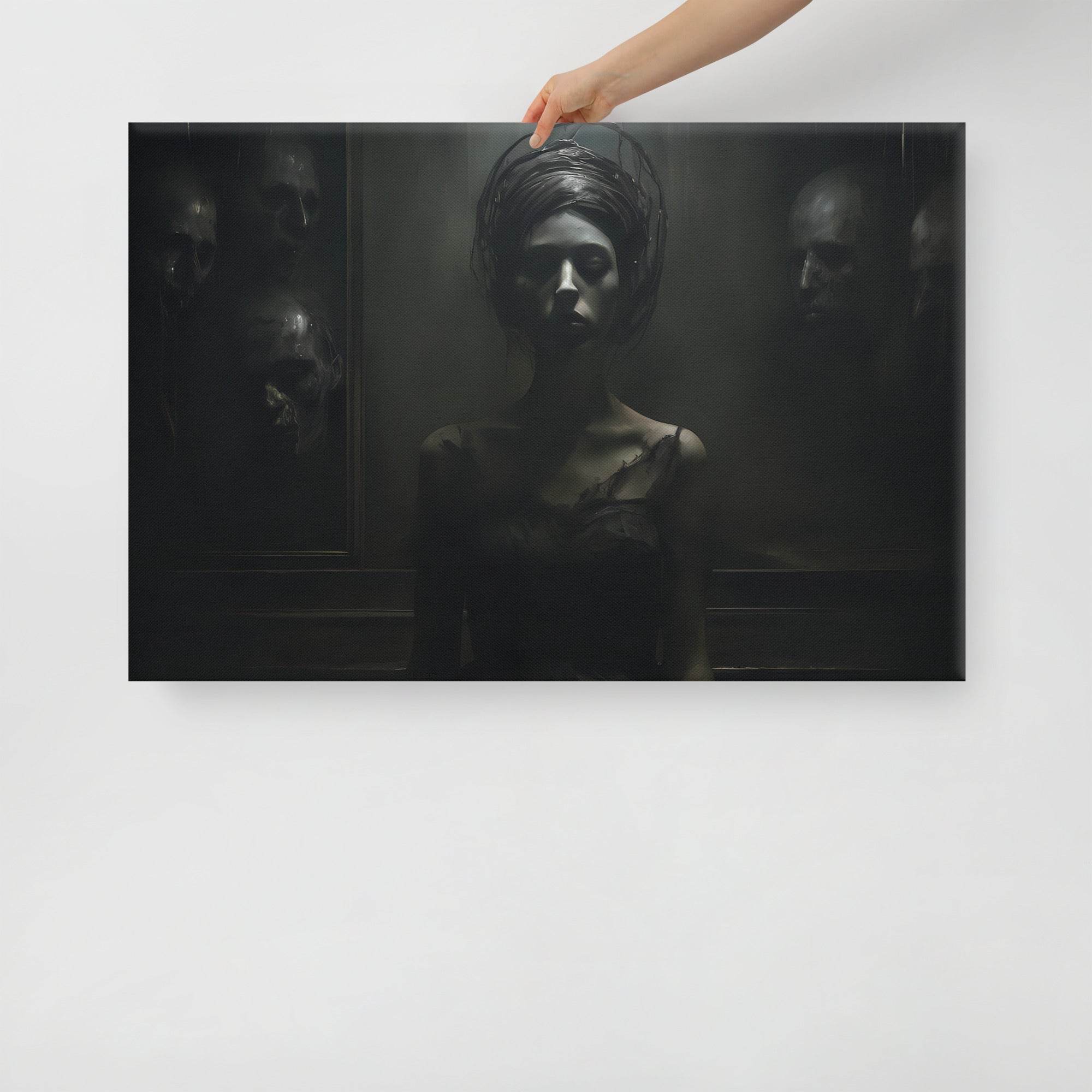 Dark Whispers Dark Aesthetic Canvas - Pale Blood Store