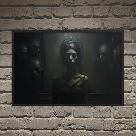 Dark Whispers Dark Aesthetic Framed Poster - Pale Blood Store